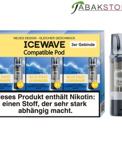 Alternative view of Icewave Pods – Blue Razz Lemonade (3x Pods pro Packung) 20mg